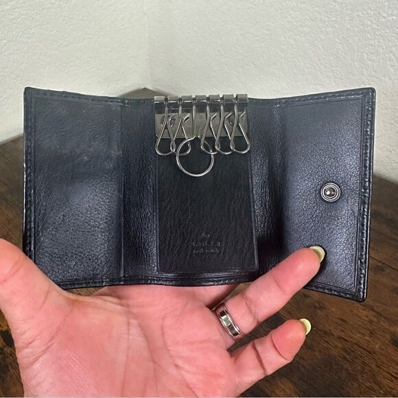 Gucci Guccissima Key Case Holder Leather Black - Picture 9 of 11